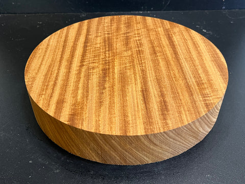 10"x2" KD Figured Afromosia Wood Bowl Turning Blank (#00921)