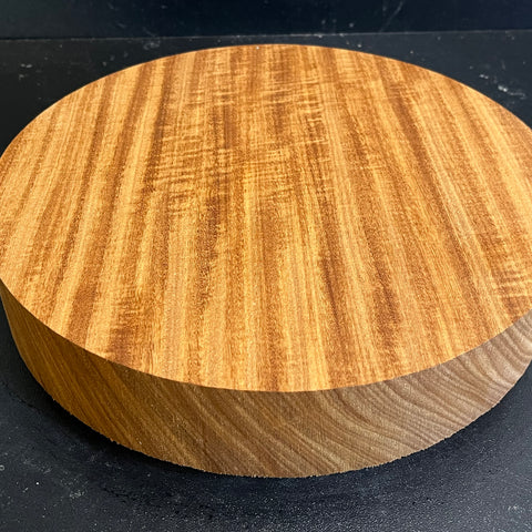 10"x2" KD Figured Afromosia Wood Bowl Turning Blank (#00921)
