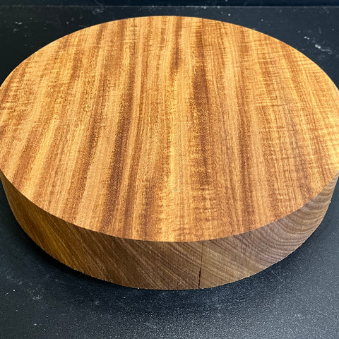 10"x2" KD Figured Afromosia Wood Bowl Turning Blank (#00922)