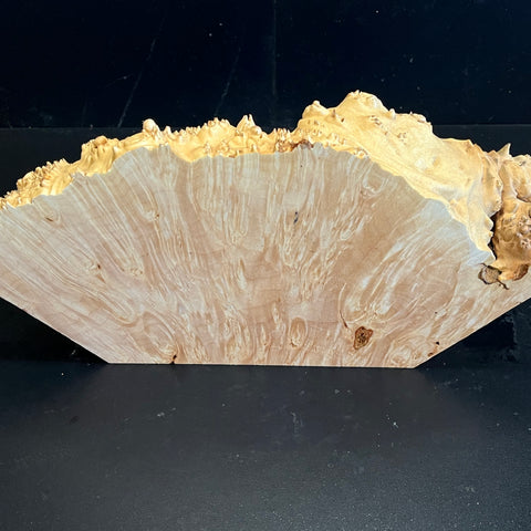 14"x6"x3" (max height) KD Live Edge Maple Burl Wood Blank (#0022)