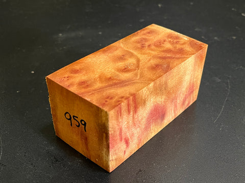 2"x2"x4" Camphor Burl Wood Spindle Turning Blank (#00959)