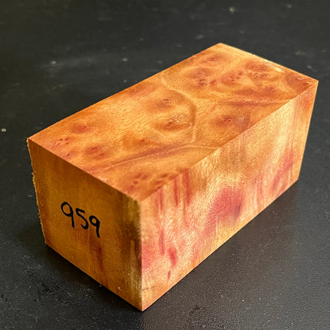 2"x2"x4" Camphor Burl Wood Spindle Turning Blank (#00959)