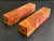 1.5"x1.5"x7" Camphor Burl Wood (2 pcs) Turning Spindle Blank (#00960)