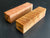 1.5"x1.5"x6" Camphor Burl Wood (2 pcs) Turning Spindle Blank (#00961)