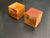 2"x2"x2" Camphor Burl Wood (2 pcs) Turning Spindle Blank (#00963)