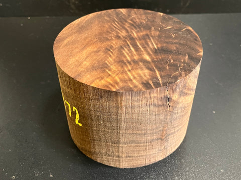 5"x4" KD Figured Black Walnut Wood Bowl Turning Blank (#00972)