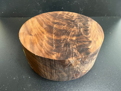 8"x3" KD Figured Black Walnut Wood Bowl Turning Blank (#00974)