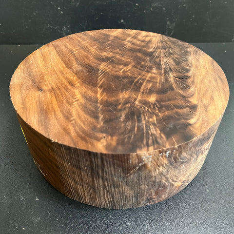 8"x3" KD Figured Black Walnut Wood Bowl Turning Blank (#00974)