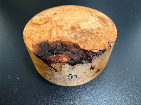 5"x2" KD Maple Burl Wood Bowl Turning Blank (#0080)
