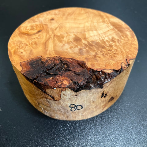 5"x2" KD Maple Burl Wood Bowl Turning Blank (#0080)