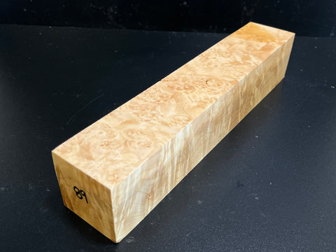 2"x2"x11" KD Maple Burl Wood Spindle Turning Blank (#0089)