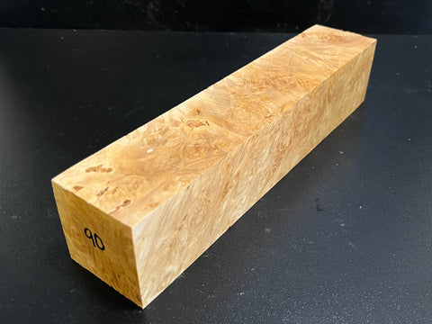 2"x2"x10.5" KD Maple Burl Wood Spindle Turning Blank (#0090)