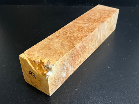 2"x2"x10" KD Maple Burl Wood Spindle Turning Blank (#0093)