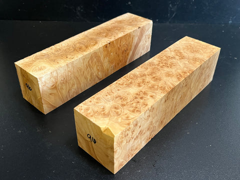 2"x2"x8" KD Maple Burl (2pcs) Wood Spindle Turning Blank (#0096)