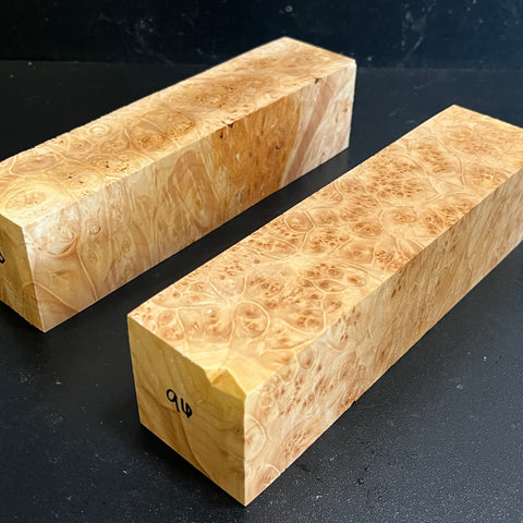2"x2"x8" KD Maple Burl (2pcs) Wood Spindle Turning Blank (#0096)