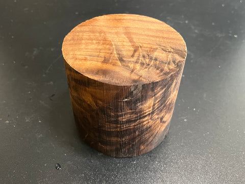 4"x4" KD Figured Black Walnut Wood Bowl Turning Blank (#00976)