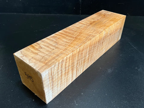 3"x3"x12" Exhibition Grade KD Curly Maple Wood Spindle Turning Blank (#00595)