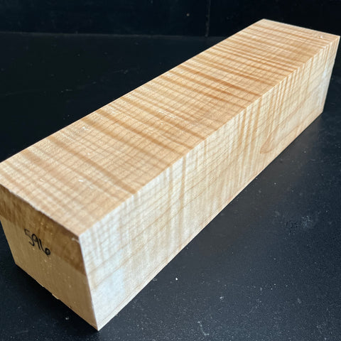 3"x3"x12" Exhibition Grade KD Curly Maple Wood Spindle Turning Blank (#00596)