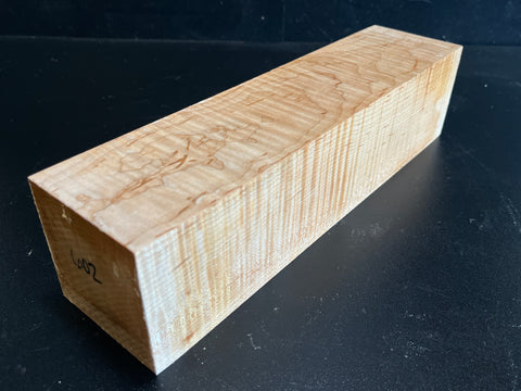 3"x3"x12" Exhibition Grade KD Curly Maple Wood Spindle Turning Blank (#00602)