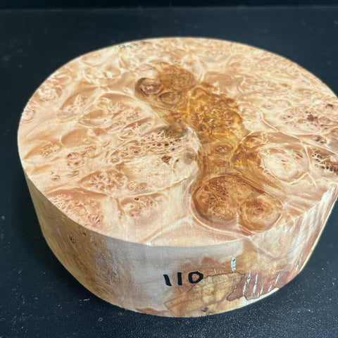 7"x2" KD Maple Burl Wood Bowl Turning Blank (#00110)