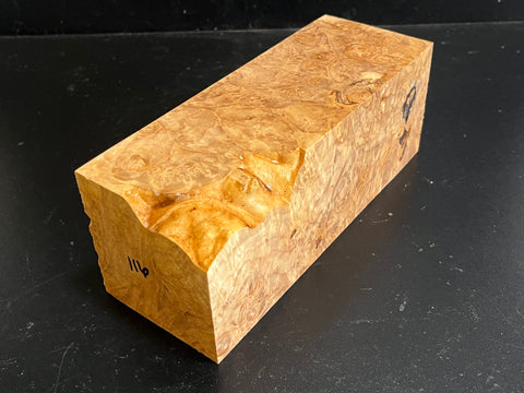 3"x3"x8" KD Maple Burl Wood Spindle Turning Blank (#00116)