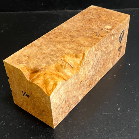 3"x3"x8" KD Maple Burl Wood Spindle Turning Blank (#00116)