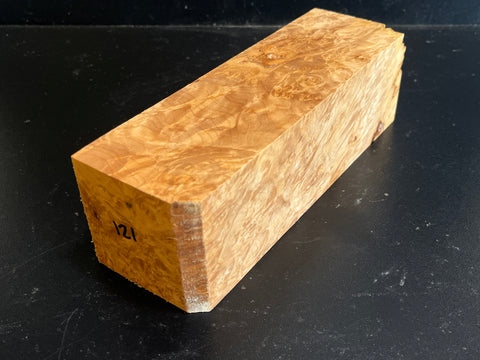 2.5x2.5x9 KD Maple Burl Wood Spindle Turning Blank (#00121)
