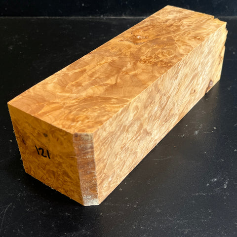 2.5x2.5x9 KD Maple Burl Wood Spindle Turning Blank (#00121)