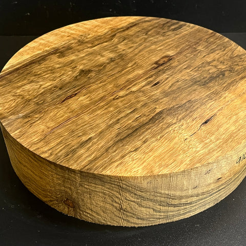 12"x3" KD Figured Black Limba Wood Bowl Turning Blank (#00910)