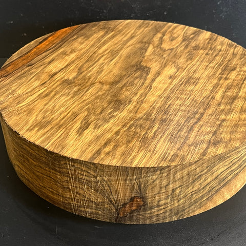12"x3" KD Figured Black Limba Wood Bowl Turning Blank (#00912)