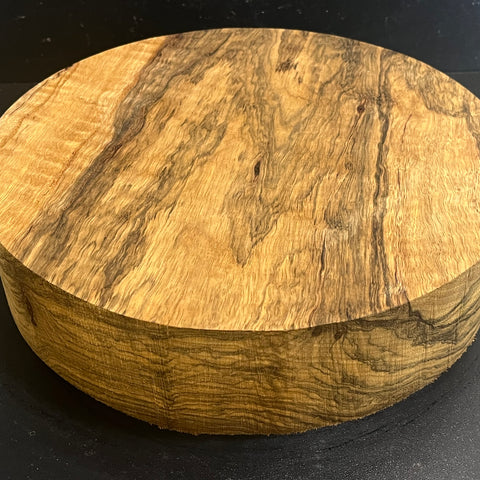 12"x3" KD Figured Black Limba Wood Bowl Turning Blank (#00914)