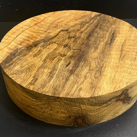 12"x3" KD Figured Black Limba Wood Bowl Turning Blank (#00915)
