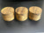 4"x3" KD Figured Black Limba (3pcs) Wood Bowl Turning Blank (#00966)