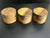 4"x3" KD Figured Black Limba (3pcs) Wood Bowl Turning Blank (#00967)