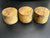 4"x3" KD Figured Black Limba (3pcs) Wood Bowl Turning Blank (#00968)