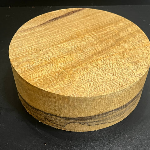 8"x3" KD Figured White Limba Wood Bowl Turning Blank (#00972)