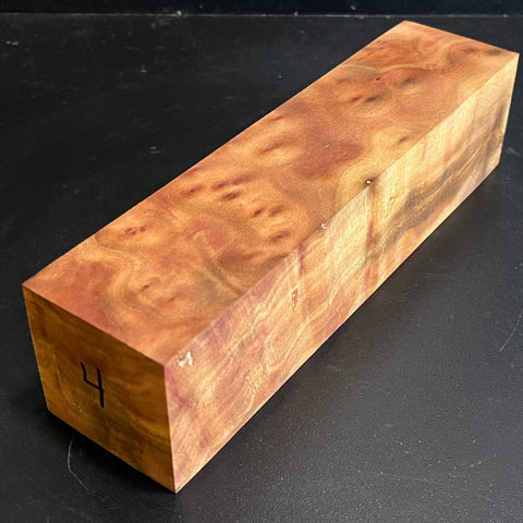 2.25x2.25x9" Camphor Burl Wood Spindle Turning Blank (#004)