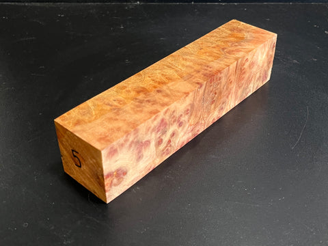 2"x2"x8" Camphor Burl Wood Spindle Turning Blank (#005)