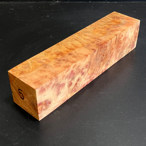 2"x2"x8" Camphor Burl Wood Spindle Turning Blank (#005)