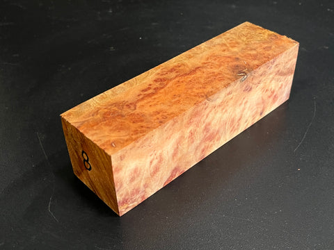 2"x2"x6.5" Camphor Burl Wood Spindle Turning Blank (#008)