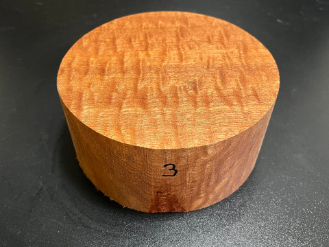 6"x3" KD Pomelle Sapele Wood Bowl Turning Blank (#003)