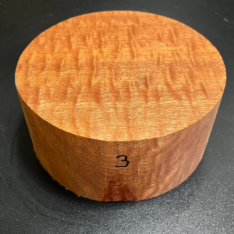 6"x3" KD Pomelle Sapele Wood Bowl Turning Blank (#003)