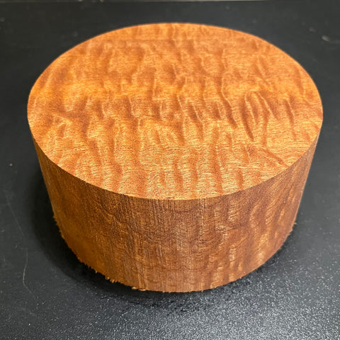 6"x3" KD Pomelle Sapele Wood Bowl Turning Blank (#0013)