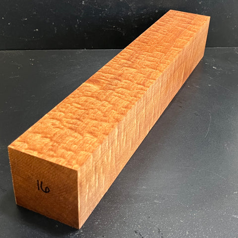 3"x3"x18" KD Pomelle Sapele Wood Spindle Turning Blank (#0016)
