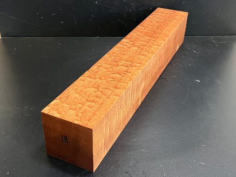 3"x3"x18" KD Pomelle Sapele Wood Spindle Turning Blank (#0018)