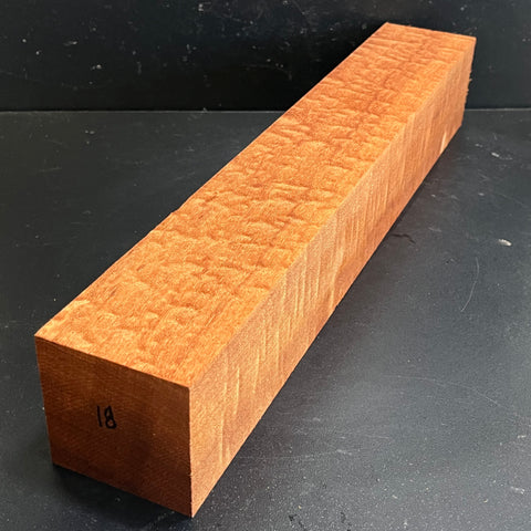 3"x3"x18" KD Pomelle Sapele Wood Spindle Turning Blank (#0018)