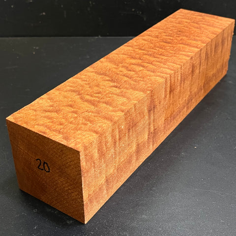 3"x3"x12" KD Pomelle Sapele Wood Spindle Turning Blank (#0020)