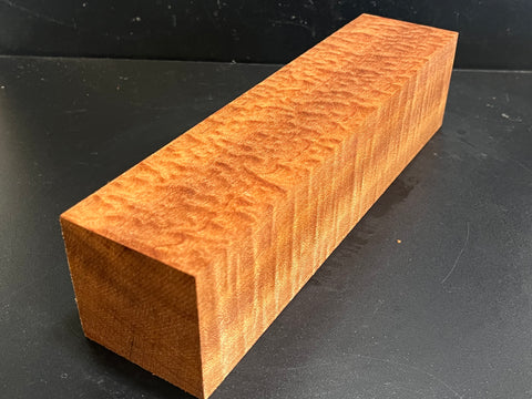 3"x3"x12" KD Pomelle Sapele Wood Spindle Turning Blank (#0027)