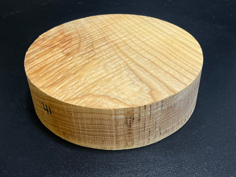 7"x2" KD Curly Ash Wood Bowl Turning Blank (#0041)