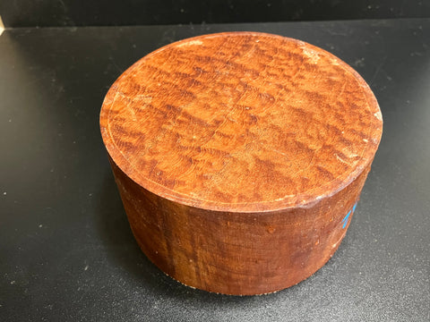 7"x4" KD Pomelle Sapele Wood Bowl Turning Blank (#0032)